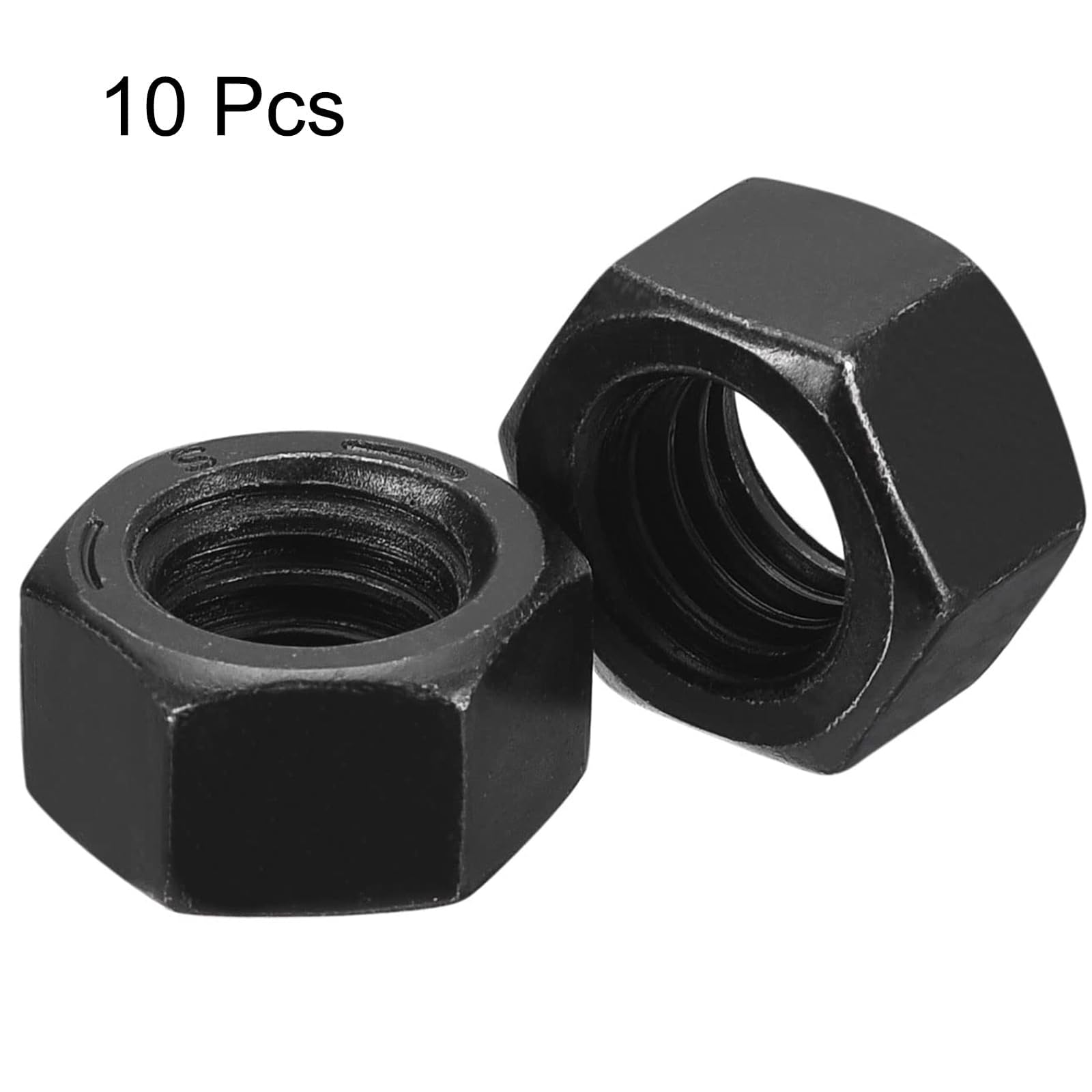 TA-VIGOR 10Pcs Hex Nuts, 3/8"-16 UNC Self Locking Nuts, Carbon Steel Grade 8.8 Oxide Hexagon Nutstones for Lock Washers Bolts - Image 3
