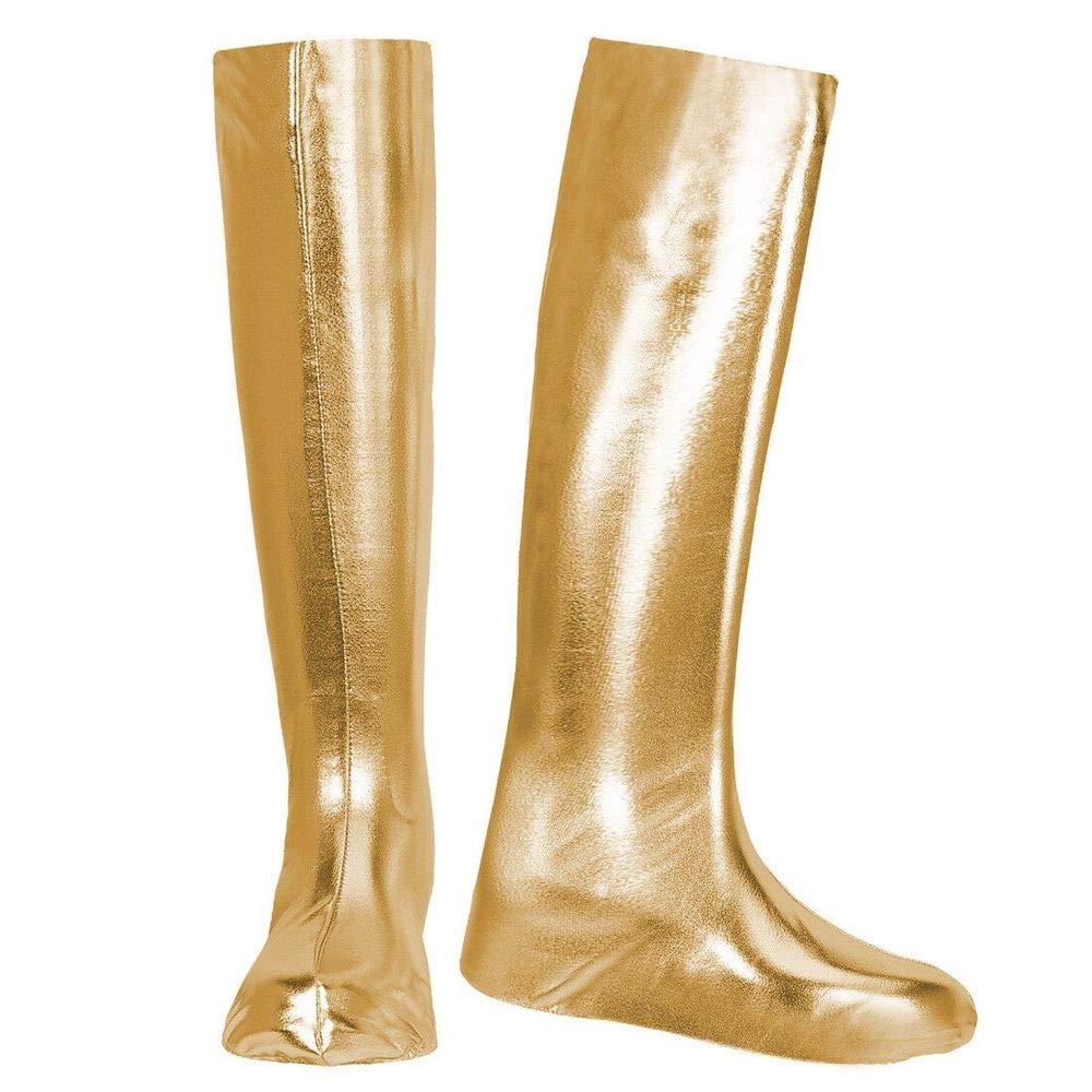 VEOIRXU 2 stuks kostuum dames warmers goud glitter disco bal kostuum