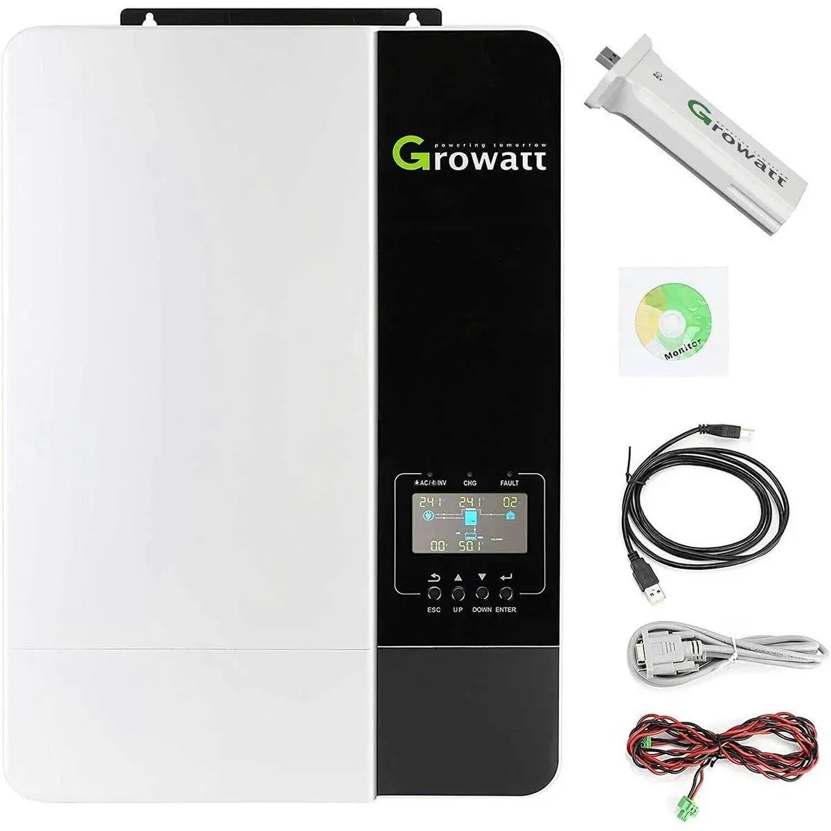 Voltacon Growatt 5kW Off-Grid SPF5000-ES 48V Inverter MPPT Caricabatterie - Monofase 230Vca Monitoraggio Wi-Fi
