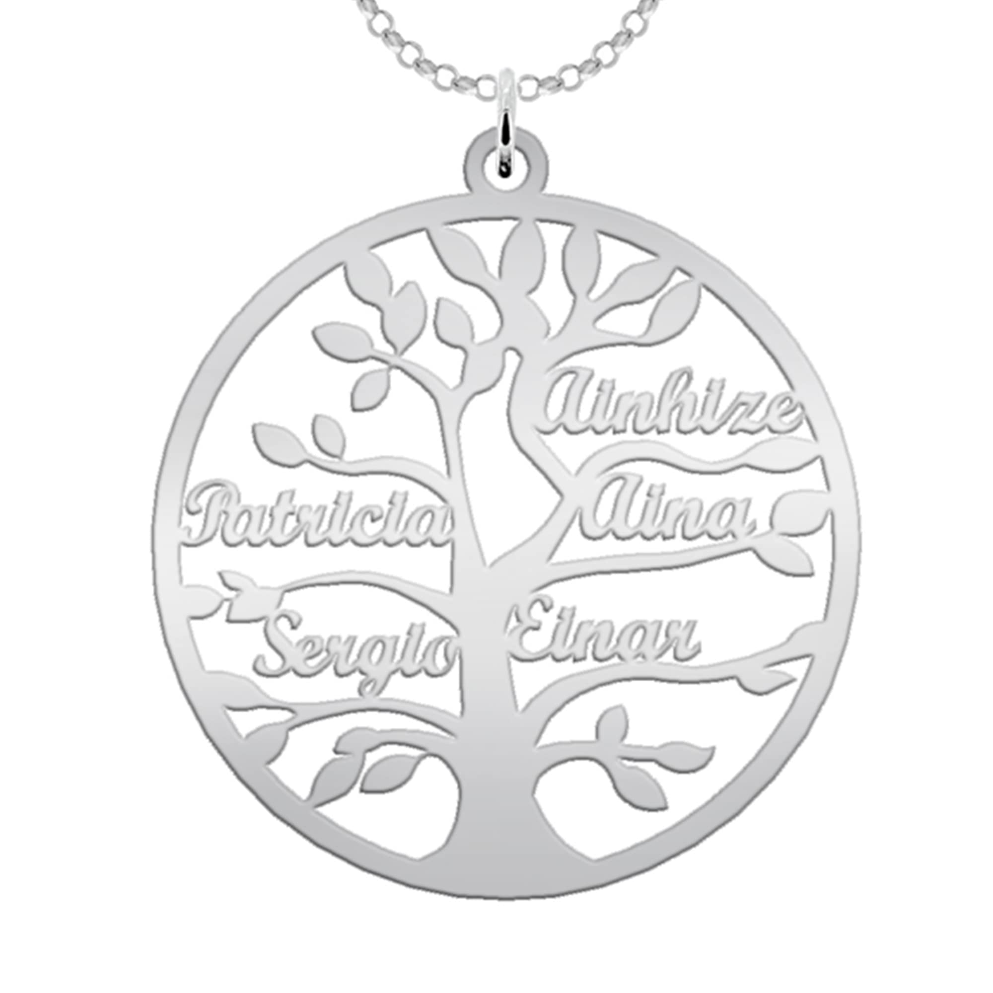 Mi joya personalizada Collar Árbol de la Vida para Mujer Plata de Ley - Colgante Regalo Original para Madres y Abuelas …