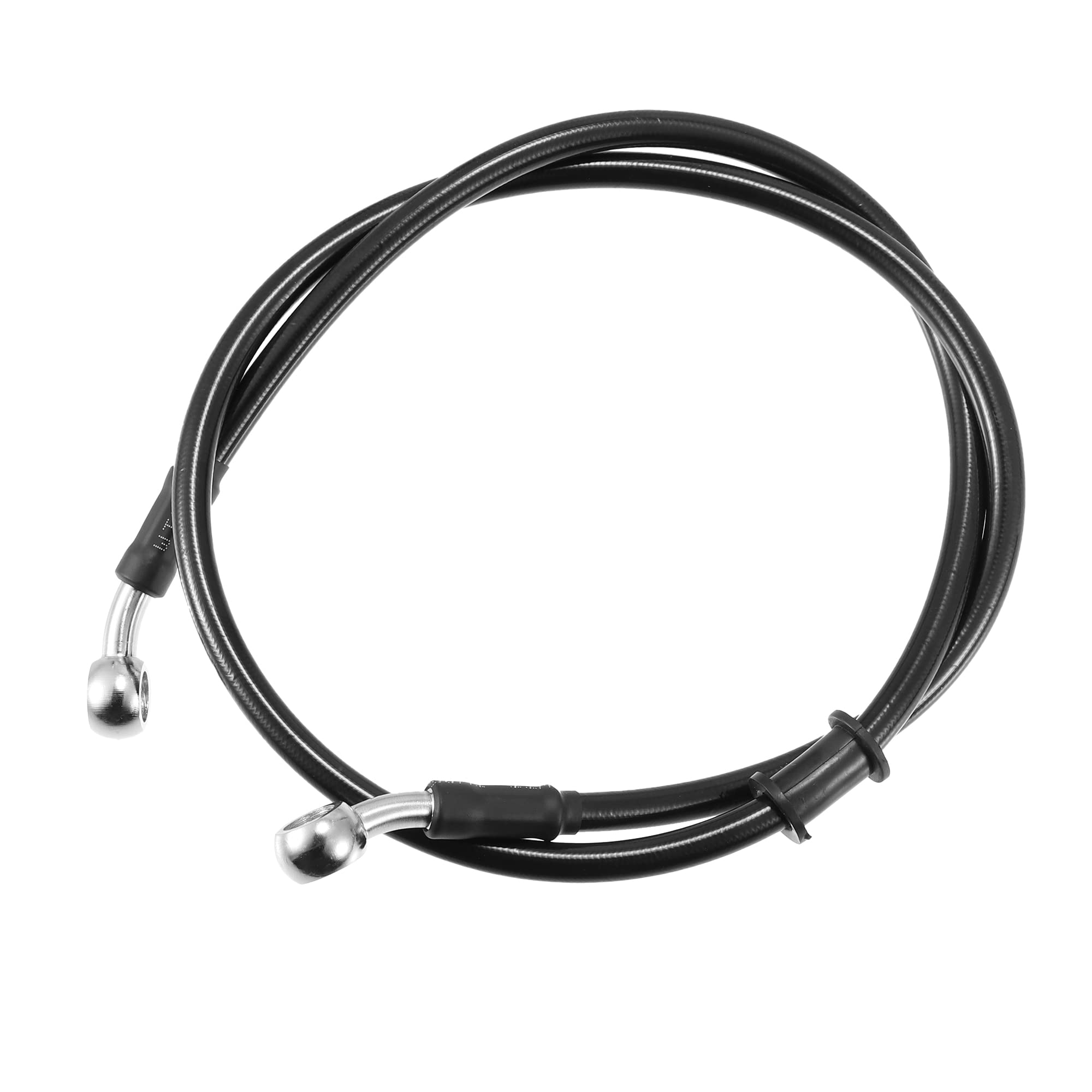 Tuyau de frein hydraulique de 90cm pour moto et VTT avec raccord de 10mm en acier tressé noir