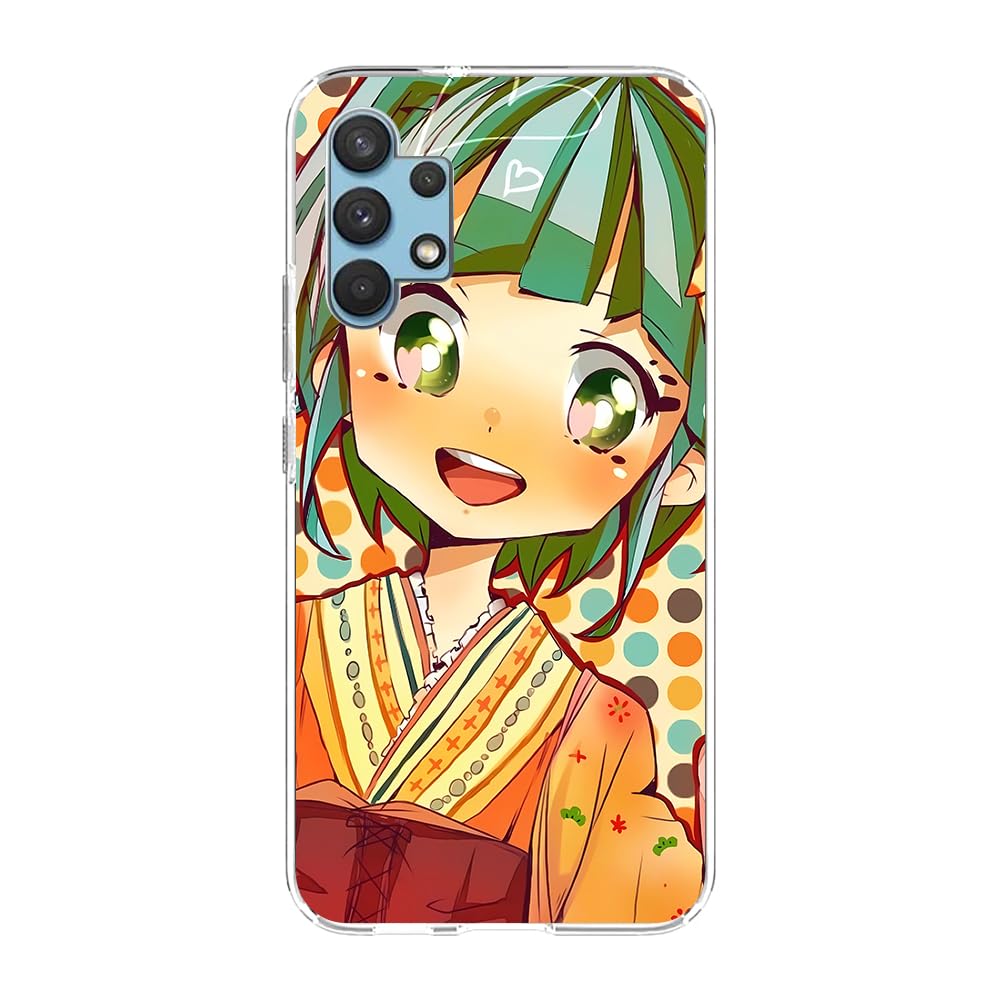 Clear Soft Thin Anti-Stain Lightweight TPU Transparent Wireless-Charging Cover Case for Samsung Galaxy A32 5G Kayano Kaede Anime Japan Role09