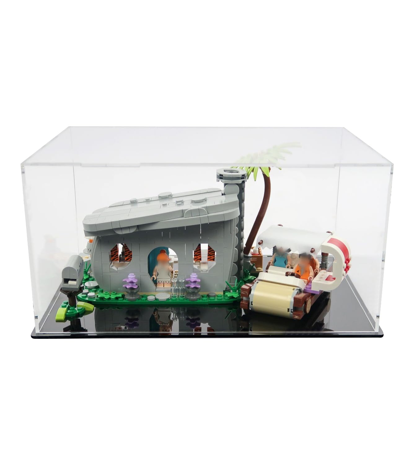 icuanuty Acrylic Display Case for LEGO Ideas 21316 The Flintstones Home and Footmobile Collectible