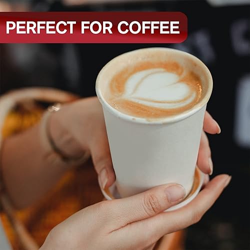 Vista 31 de Smygoods Tapas de taza de café, tapa de cúpula para tazas de 10/24 onzas, vasos de papel, color negro, 50 unidades [no incluye tazas] Tapas negras