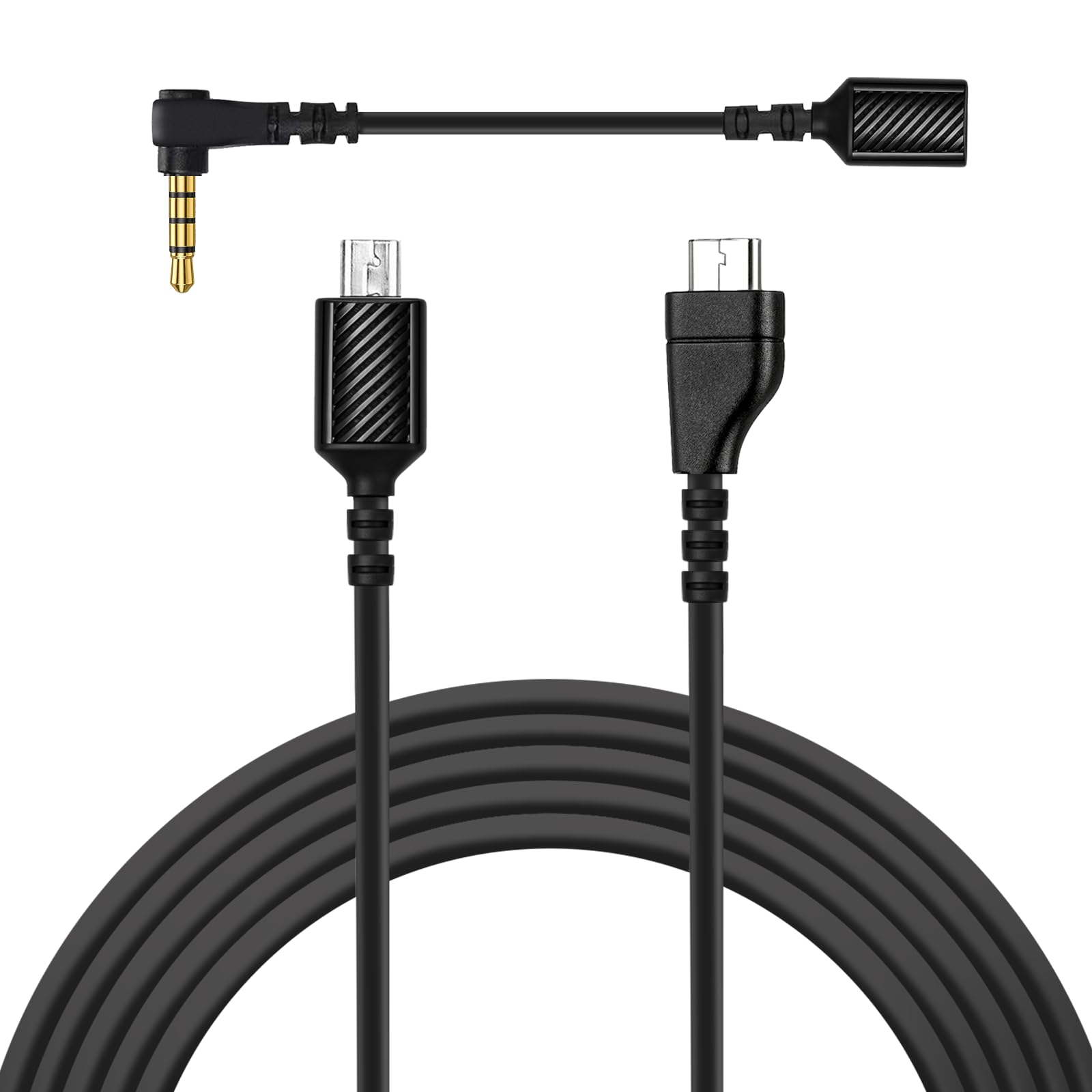 CLANMOU Arctis 3/5 Cable, Replacement Aux Cable for SteelSeries Arctis 3/5/7/Pro/Pro+GameDac Headsets | 5ft Detachable Audio Cord