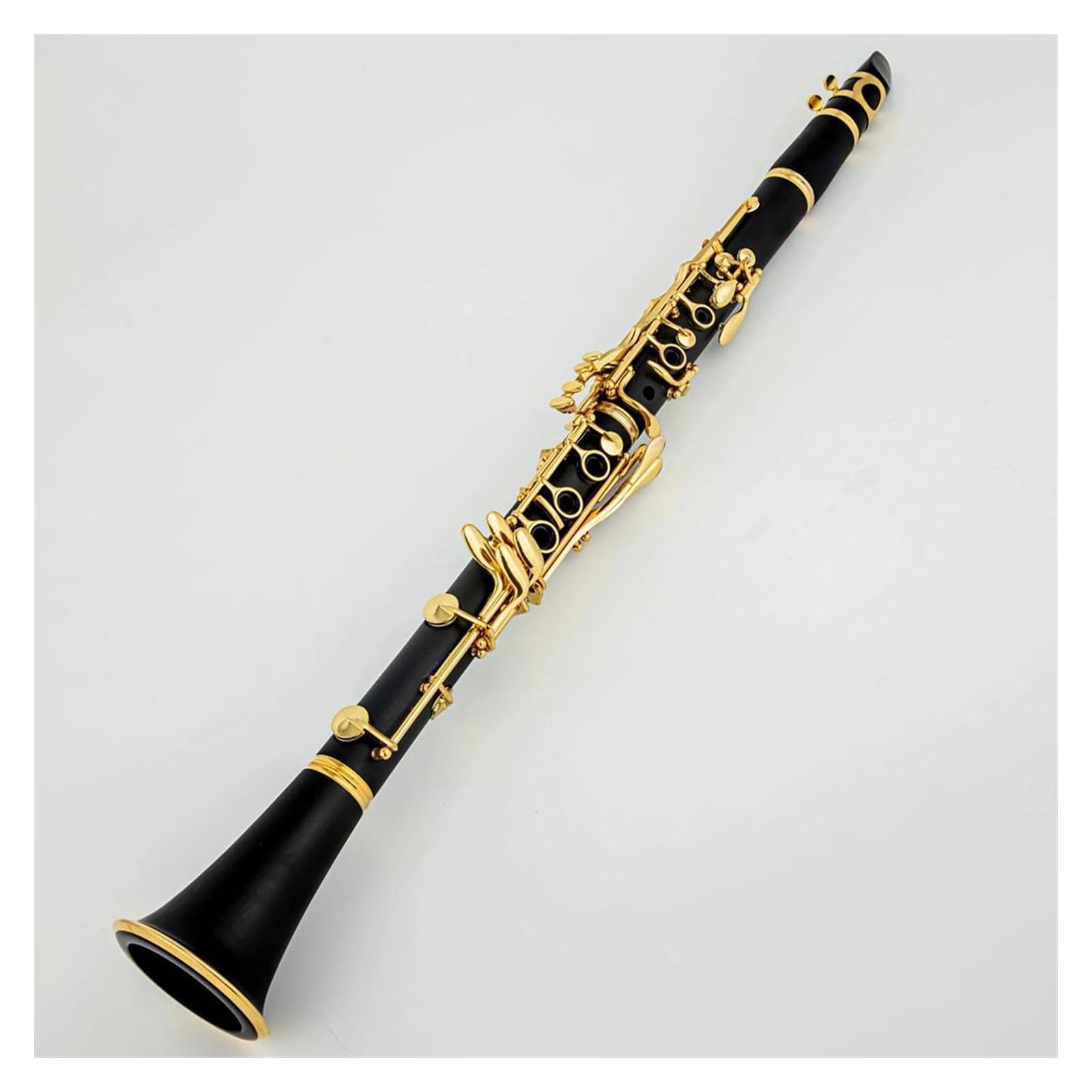 Clarinete Profesional Instrumento De Viento De Madera Para Clarinete Cuerpo De Baquelita Tono Bb Llaves Doradas Con Estuche Y Accesorios