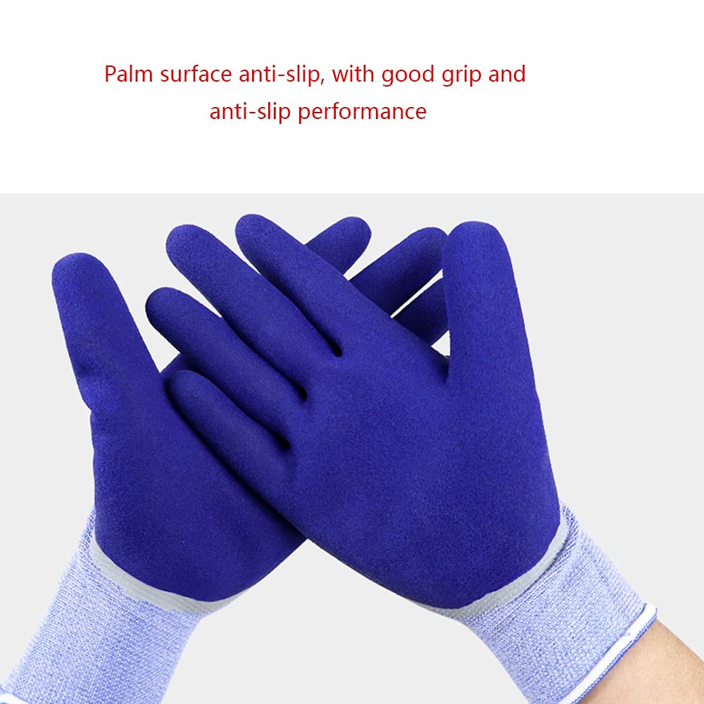Guanti da Giardinaggio, Guanti da Lavoro, 12 Paia di Guanti da Giardinaggio, Guanti da Lavoro di Sicurezza, Rivestimento in Lattice, Guanti Antiscivolo, Comodi e Traspiranti, Resistenti all'Usura (Col