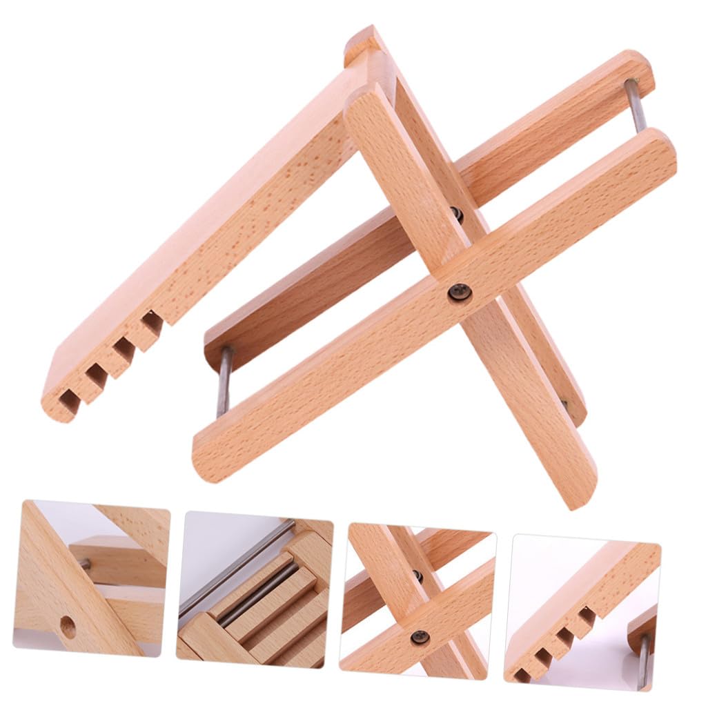Abaodam Sgabello Poggiapiedi per Chitarra in Legno 4 Posizioni | Beige, Portatile e Robusto, per Uso Outdoor, Accessorio per Chitarristi