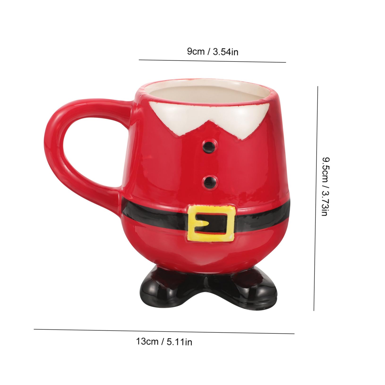 STOBAZA Copa de Papá Noel Taza de Navideña Adorable de Cerámica Hogar Taza Navideña para Desayuno de Obsequio de Navidad