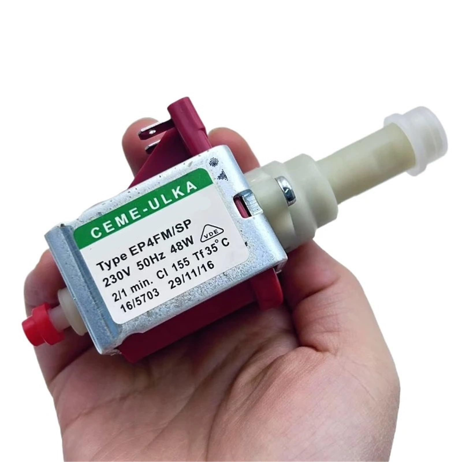 Pompa olio idraulico Pompa idraulica a ingranaggi Pompa elettromagnetica mini da 48 W per macchina da caffè, pompa a stantuffo, pompa ad alta pressione, portata 50 cc/min