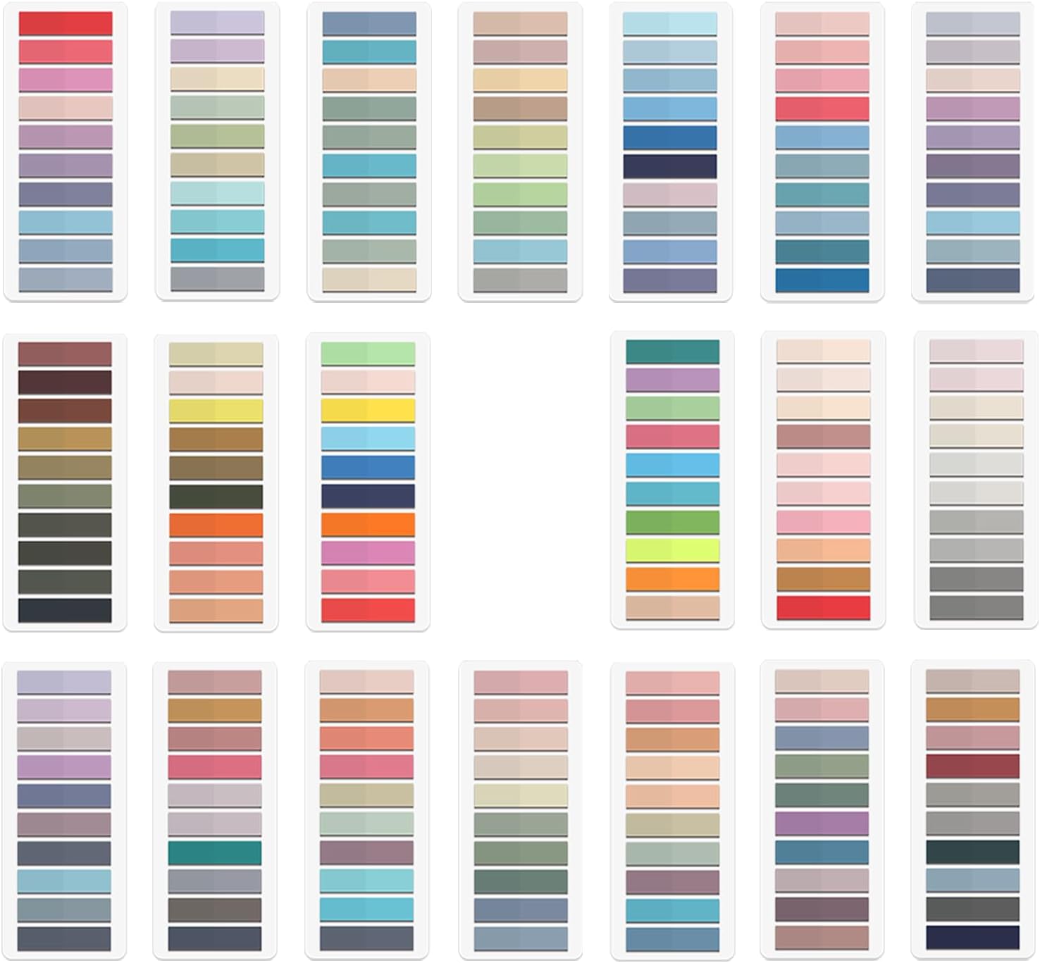 LEEGAWU 4000pcs Sticky Tabs for Annotating Books Tabs Morandi Sticky Flags Clear