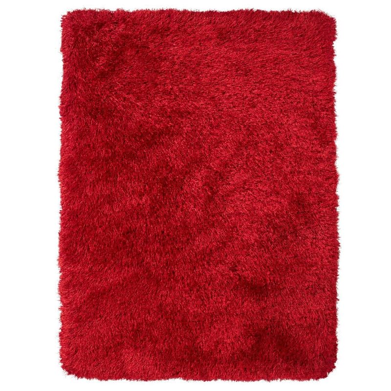 Image of Square Plain Fur Rugs for Hall and Drawing Room Galicha 7x7 Feet Sqaure Red