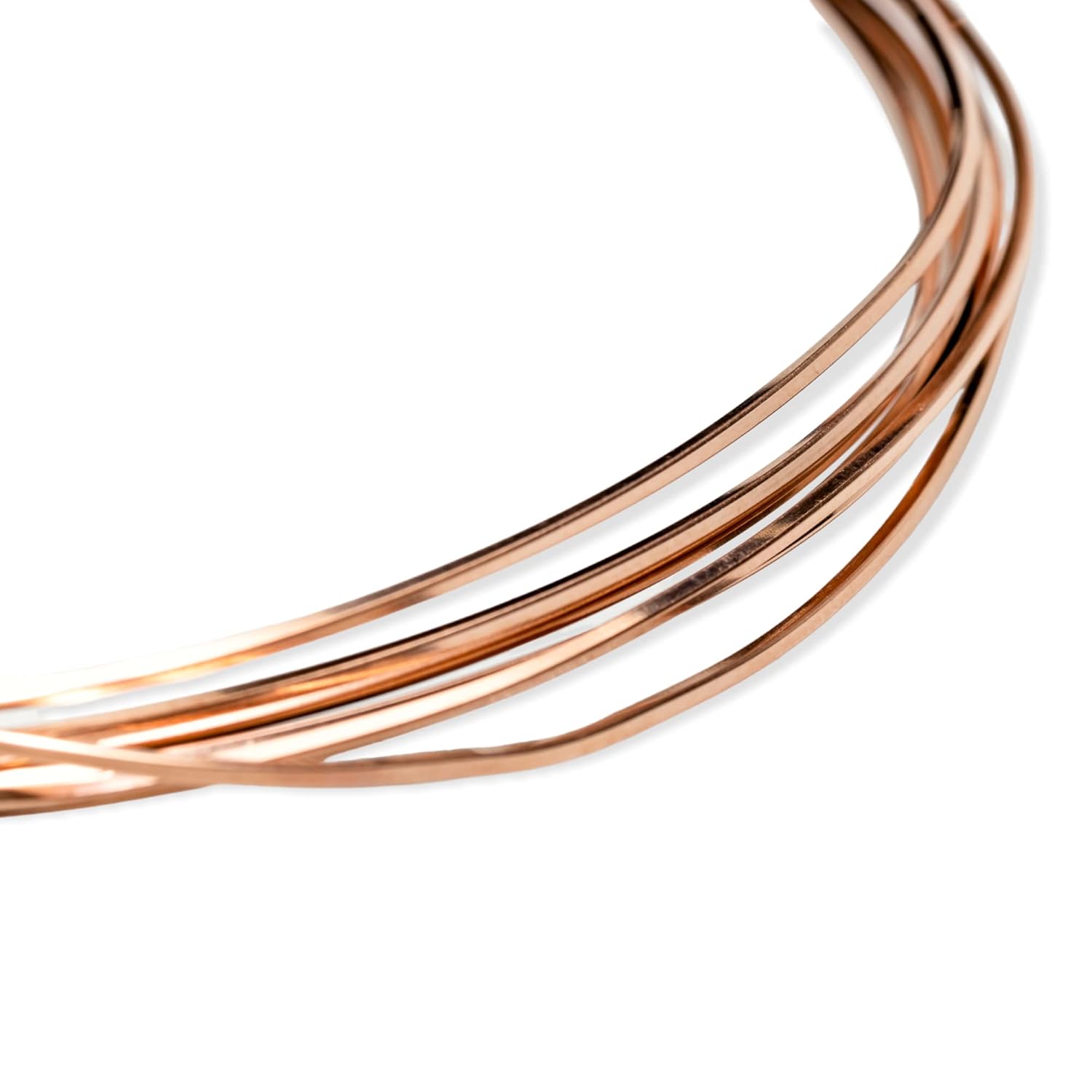 14/20 Rose Gold Filled Wire 21 Gauge, Square, Dead Soft, 5FT by Craft Wire | Rose Gold Filled Wire for Jewelry Making, Wire Wrapping, Solid 14/20 Rose Gold Filled, 0.72mm Wire, High Quality Made in USA