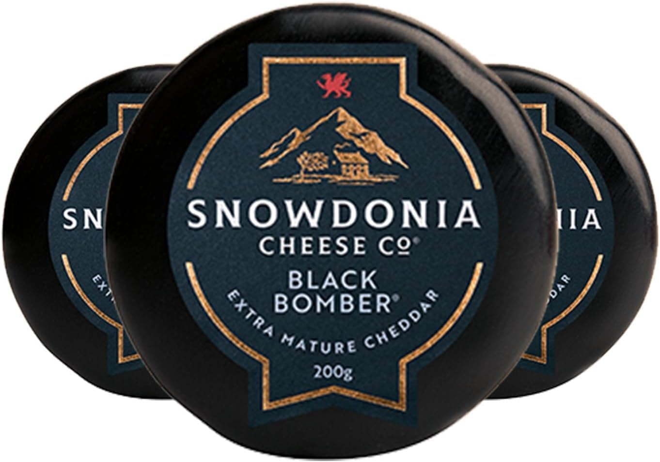 Snowdonia Black Bomber Mature Cheddar Trio, 3 x 200g from GREAT BRITISH TRADING LIMITED