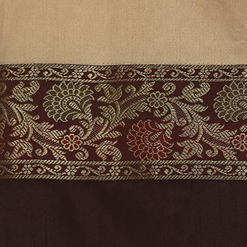 Image of Cushion Covers 18x18 Set of 2 Luxury Sofa Decor Silk Cushion Pillows Covers Brown Cushion Covers 45x45 cm Pack of 2