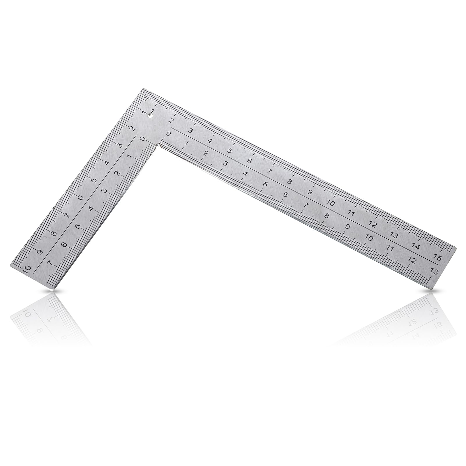 L Shaped Ruler Right Angle Framing Square Ruler 4 Inch by 6 Inch -90 Degree Stainless Steel for Carpenter Engineer Woodworking Framing Measuring Tools