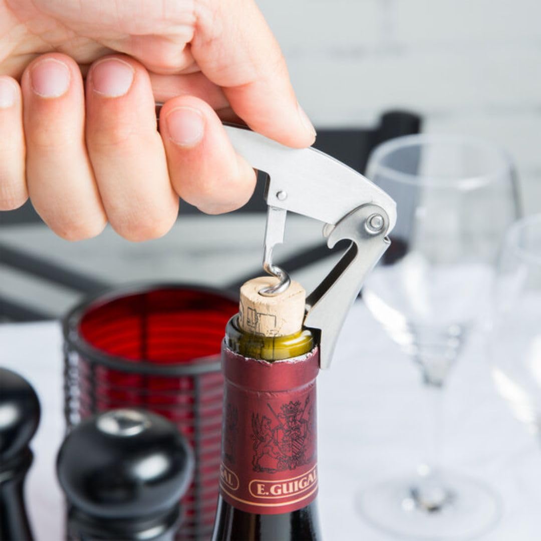 Soro Essentials- Stainless Steel Waiter's Cork Screw with Foil Knife- Corkscrew Wine Bottle Opener Multifunctional Bottles Opener Manual Wine Bottle Opener for Servers Bartenders Waiter