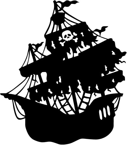 Miniatura 4 de Calcomanía de vinilo para pared, diseño de barco pirata, genial para dormitorio de niños y niñas, cuarto de niños, sala de juegos, aula, decoración