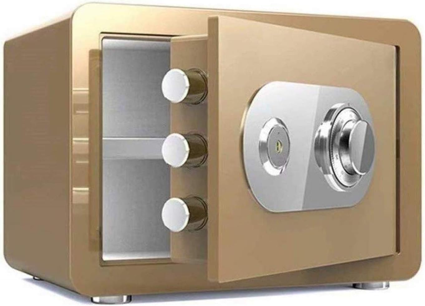 BINLAIShousehold Mechanical Lock + Key Sdeposit Box High Security Steel Selectronic Sdeposit Box