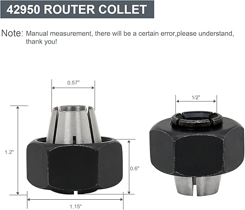 Miniatura 2 de Thaekuns 42950 Pinza de enrutador de 1/2 pulgada para modelos de cable Porter, Delta, B&D-2 unidades