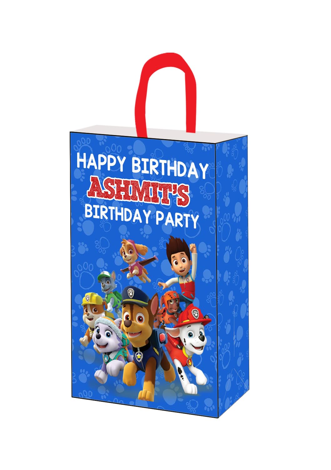 WoW Party Studio Personalized Paw Cartoon Theme Happy Birthday Decorations Return Gift Bag with Birthday Boy/Girl Name, Medium Size, Made of 300GSM Cardstock Paper - 10Pcs (B0D9TYWX45) Amazon Price History, Amazon Price Tracker