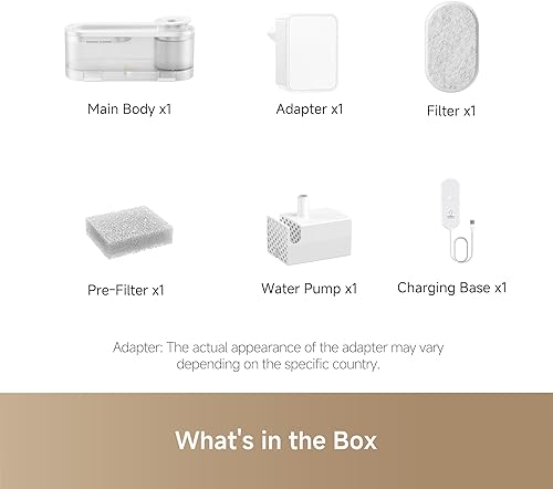 Miniatura 7 de MOVA WF10 Pro - Fuente de agua para mascotas, fuente de agua para gatos con bomba silenciosa y 3 modos de flujo de agua, dispensador de agua para