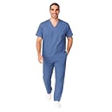 Men Scrub Set Medical Scrub Top and Pants