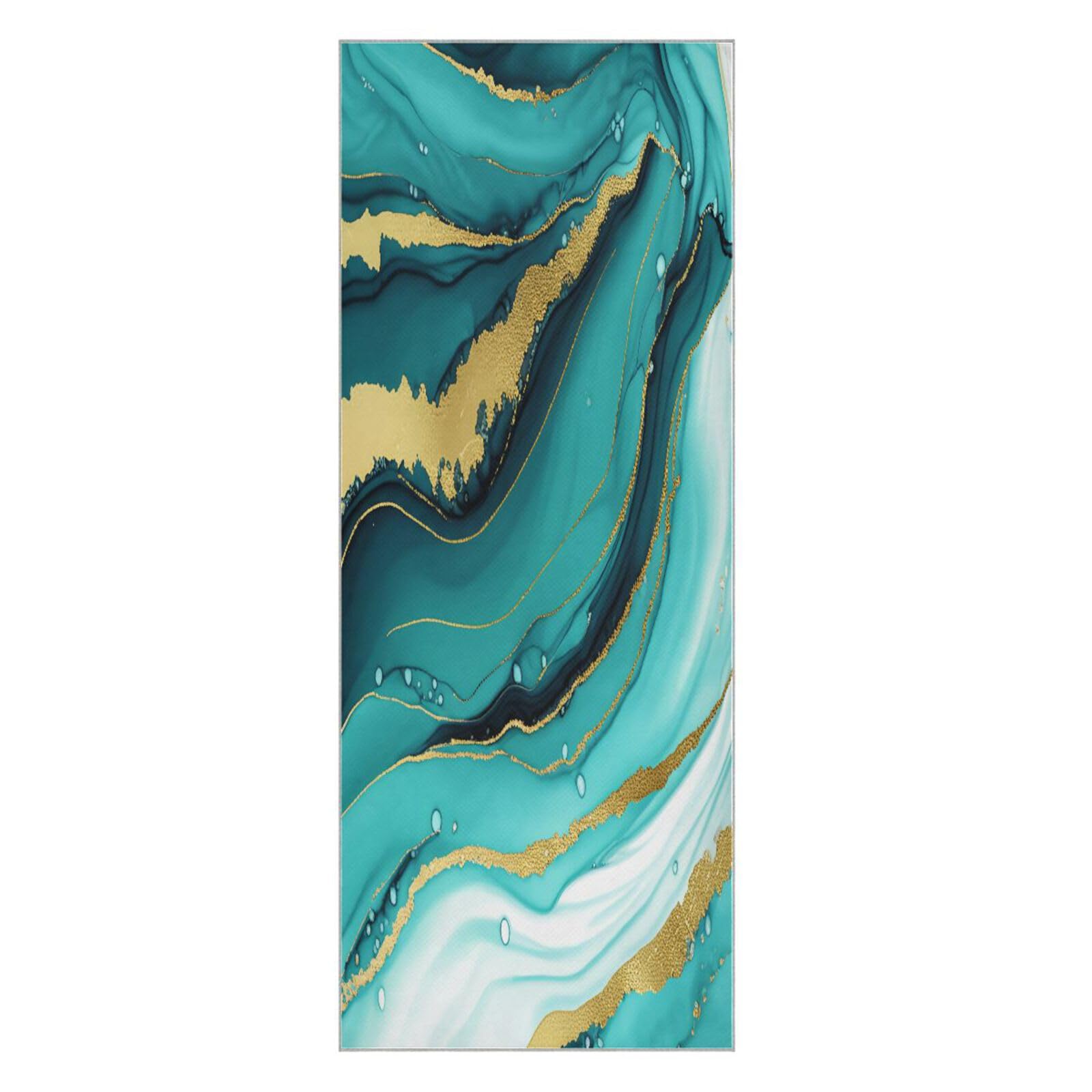 BURSTDDY Marble Hot Yoga Towel Absorbent Non Slip Yoga Mat Towel