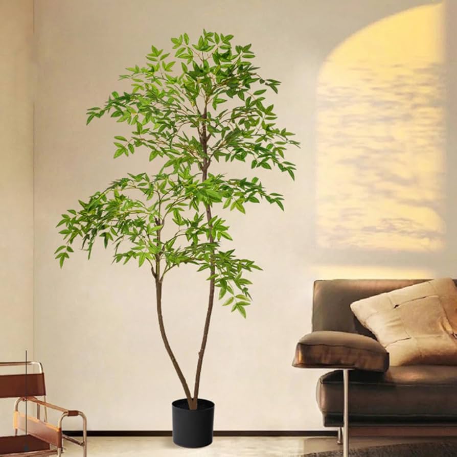 中型 人工観葉植物 緑色 Amazon｜HGJH 大型観葉植物 フェイク 140cm 人工観葉植物