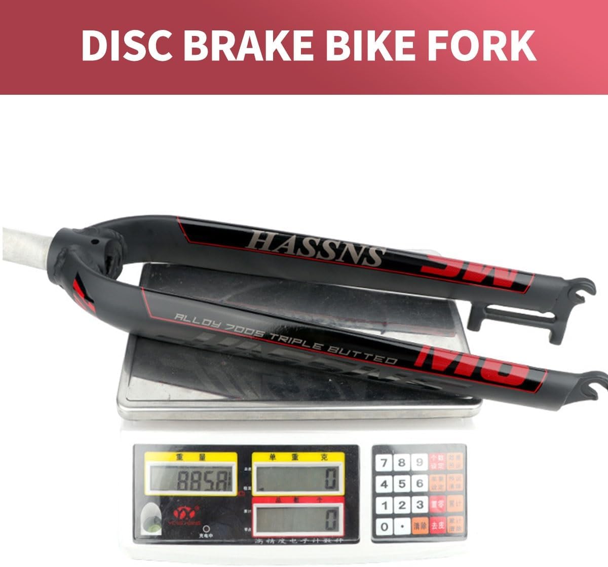 Aluminum Alloy Mountain Bikes Rigid Fork 26" 27.5" 29" 1-1/8'' / 28.6mm Straight Bike Front Fork Disc Brake Bikes Fork QR 9 * 100mm