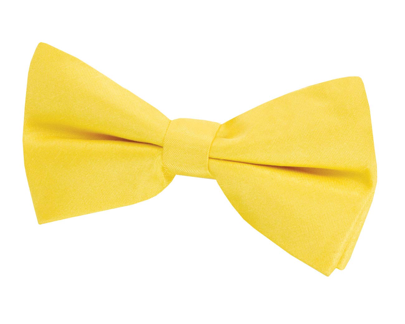 Dobell Mens Yellow Bow Tie Dupion Satin-Feel Pre-Tied