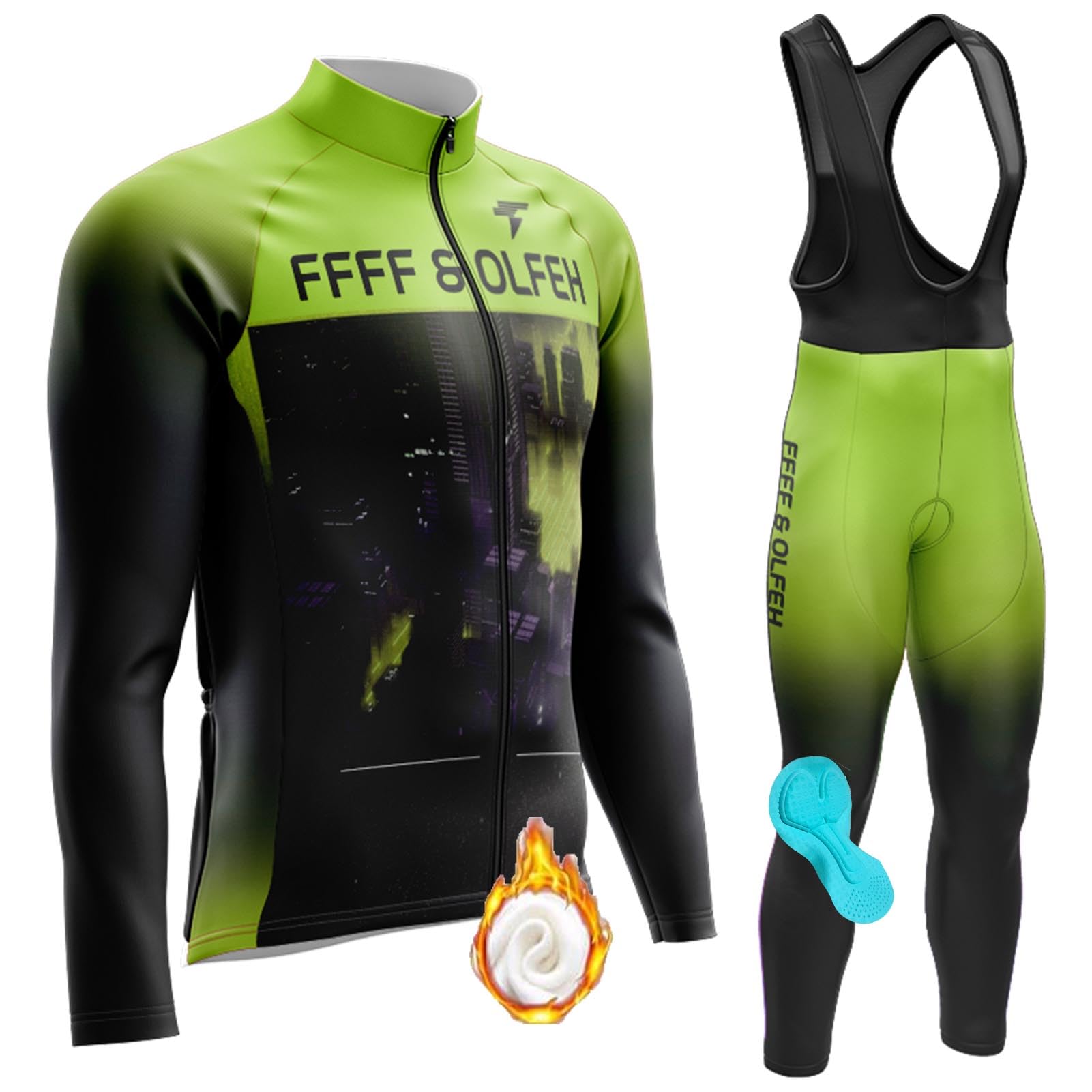Maillot Ciclismo Hombre Manga Larga Ropa de MTB Bicicleta Camisa,Maillot de Ciclismo de Manga Larga para Hombre, con Bolsillos Custom Conjunto Ciclista Pro Team