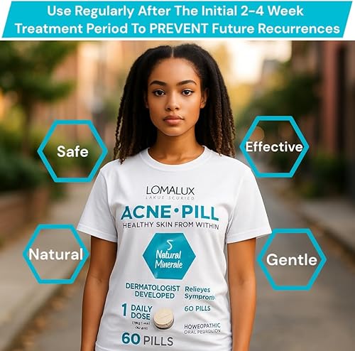 Miniatura 6 de Píldoras para el acné – Apoyo para limpiar la piel con 5 minerales naturales Zinc y azufre – Suplemento de tratamiento hormonal oral del acné