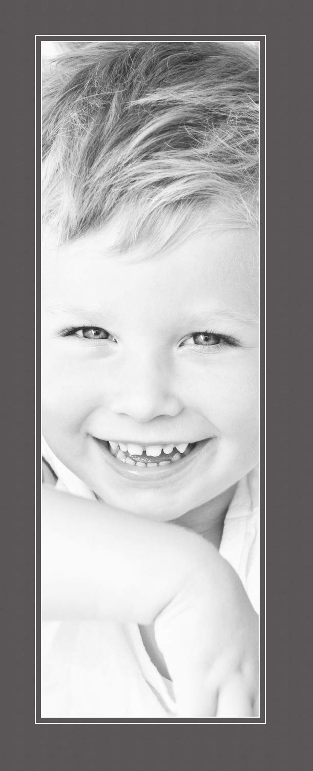 9x28 Cinder / Charcoal Custom Mat for Picture Frame with 5x24 opening size (Mat Only, Frame NOT Included)