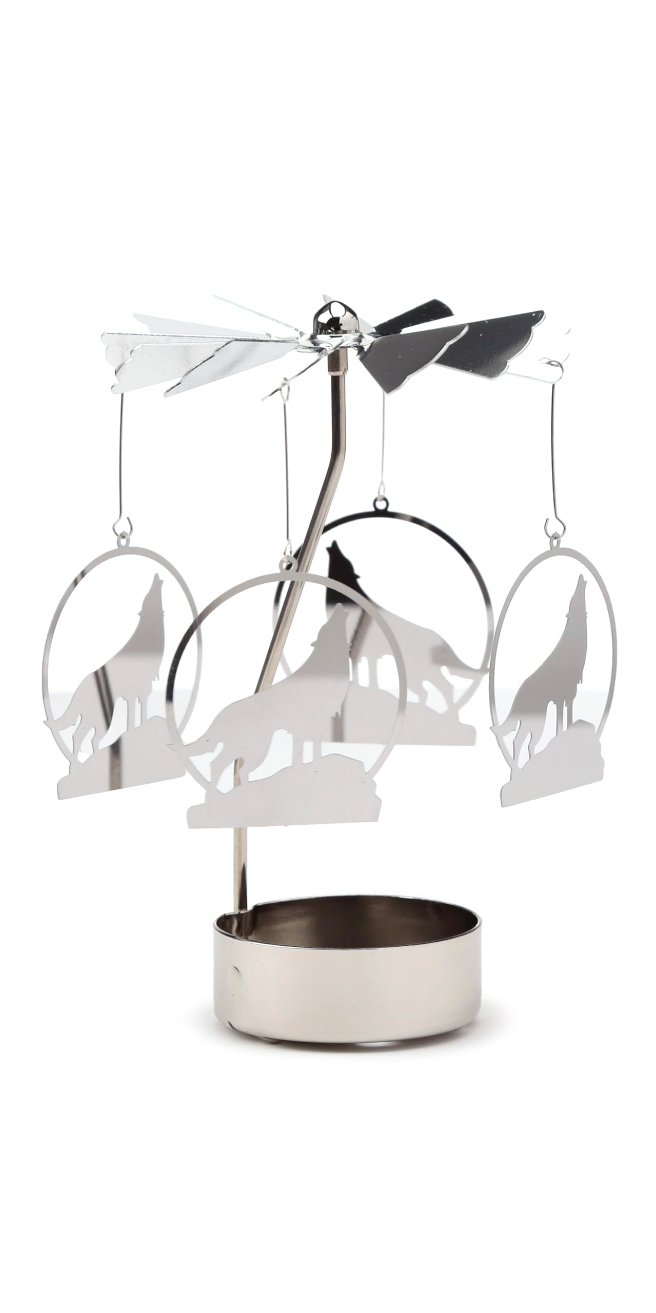 Puckator Bougeoir Rotatif en Forme de Loup Hurlant - Décoration d'intérieur - Accessoires de Salon