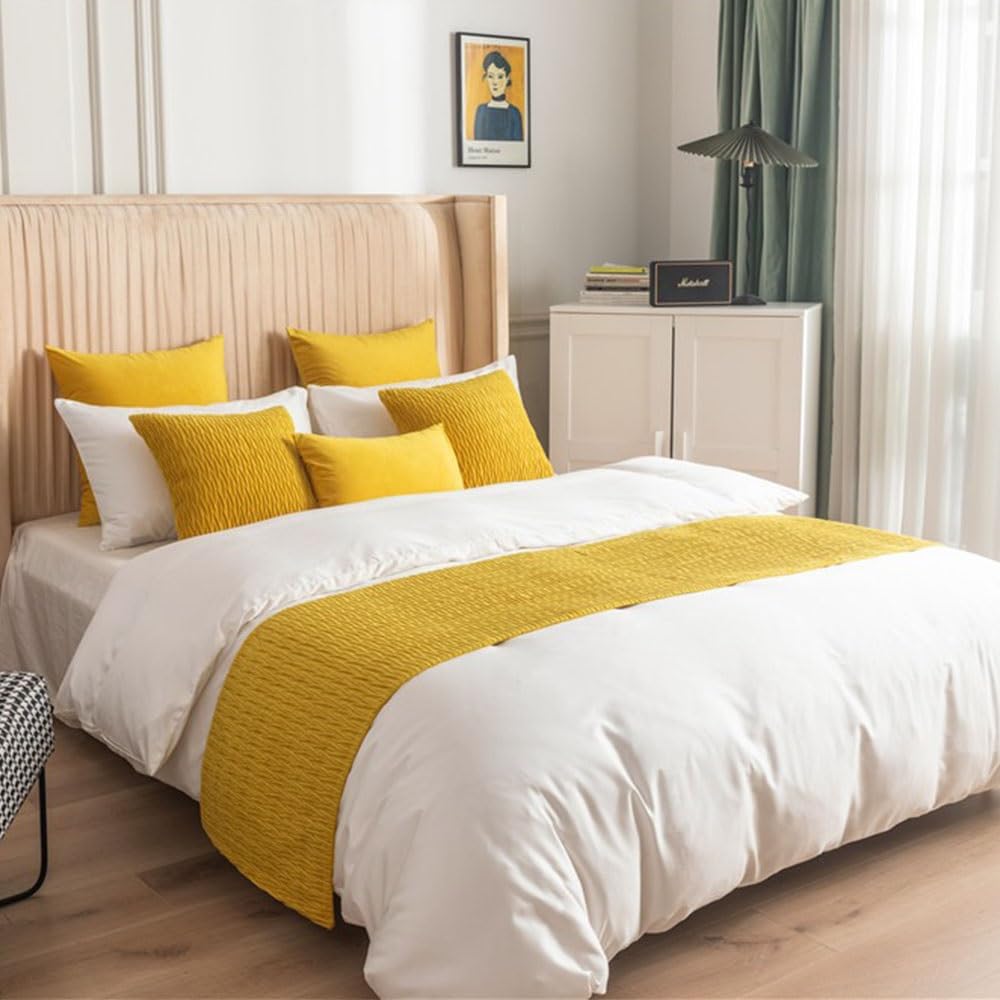 Caminos De Cama For Cama Queen Size, Terciopelo Holandés Nórdico Engrosado De Doble Cara For Pies De Cama, Corredores De Cama Y Bufandas Protección For Hotel Casa De Huéspedes Sala De Bodas