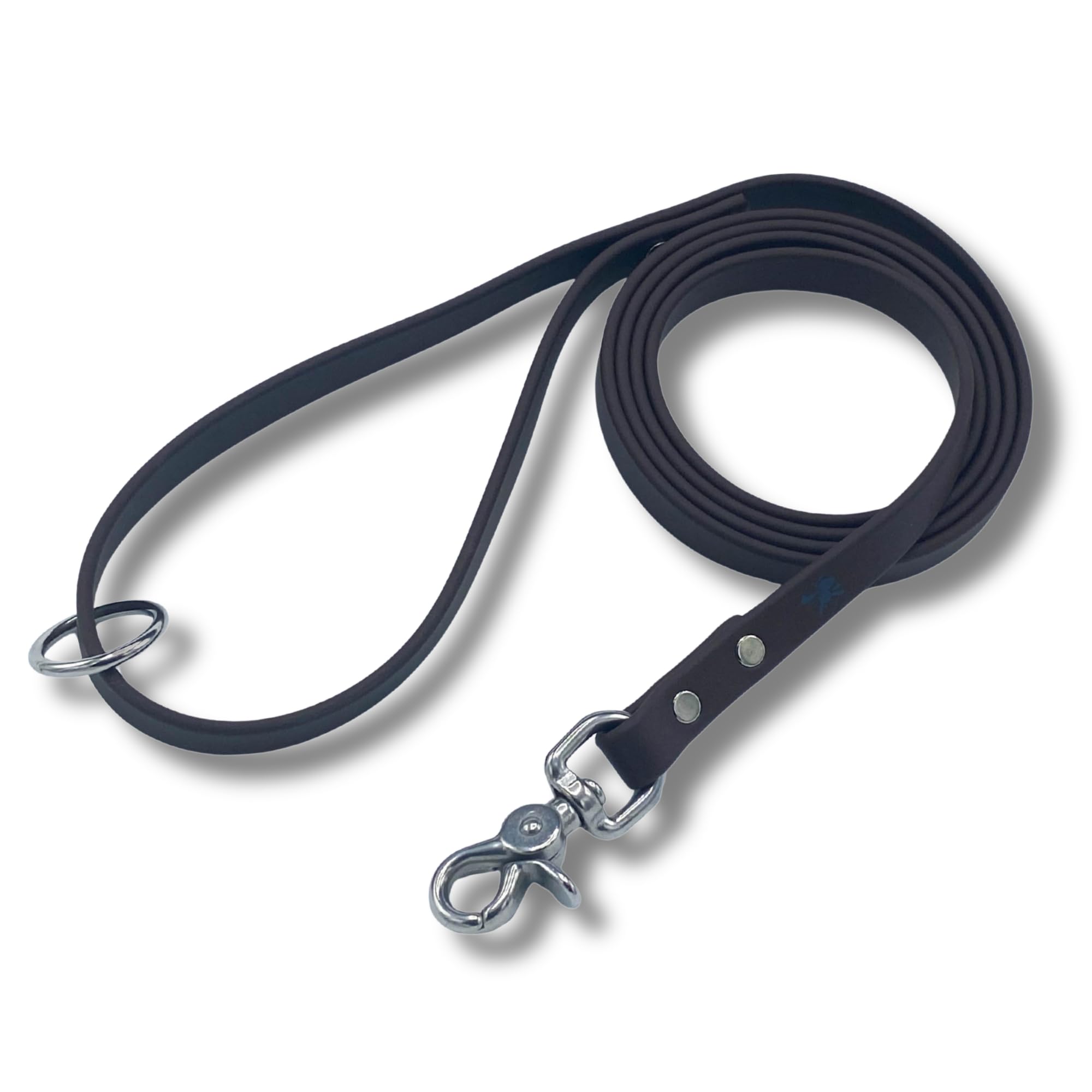 Gummy K9 Biothane Dog Leash, Professional Training Lead, Stainless Steel, New Advanced Safety Clasp, Weatherproof, Waterproof, Long Lasting, 4 Ft (5/8 Black), Small, Medium, Large Dogs, Made in USA โ image 1