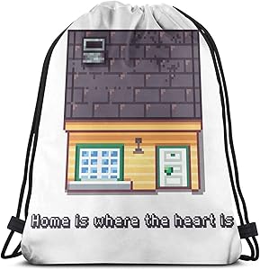Anime & Final & Home Is Where The Heart Is 3 Tapestry Drawstg Bag Sports Fitness Bag Travel Bag Gift Bag