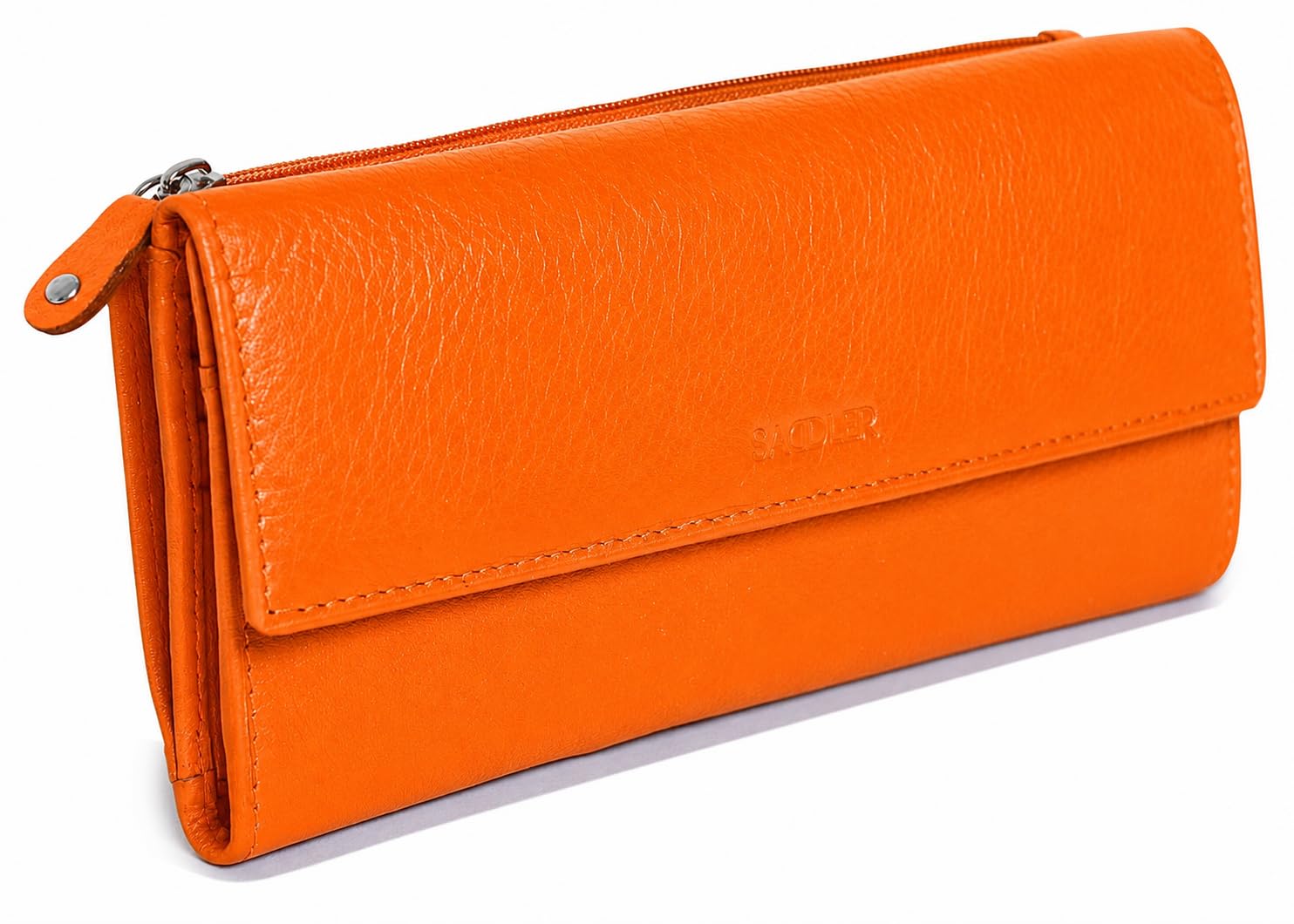 SADDLER Portafoglio Trifold da donna con 18 slot per carte di credito e portamonete