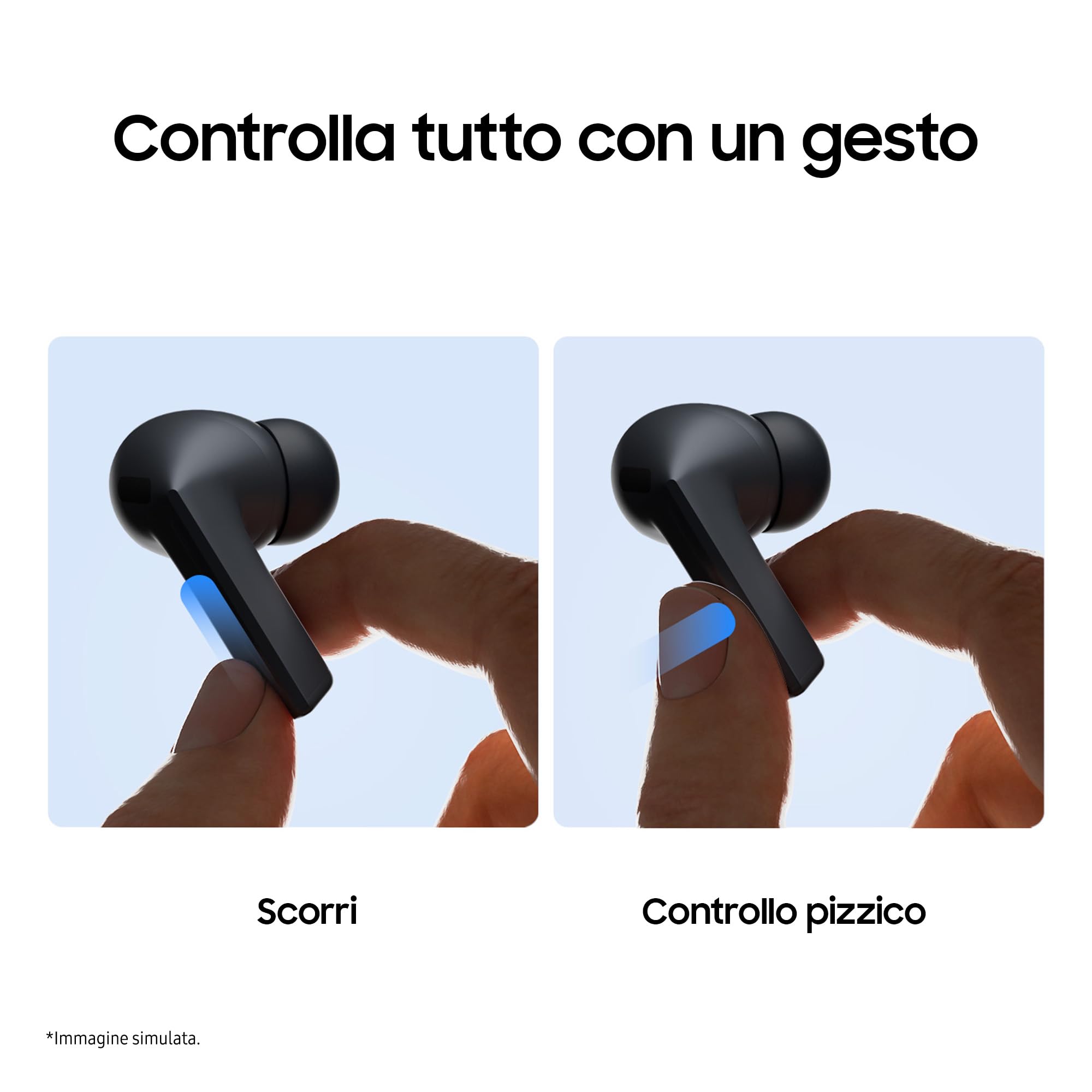 Samsung Galaxy Buds3 FE Auricolari Wireless Cancellazione Attiva del Rumore Audio 360 Nero 2025