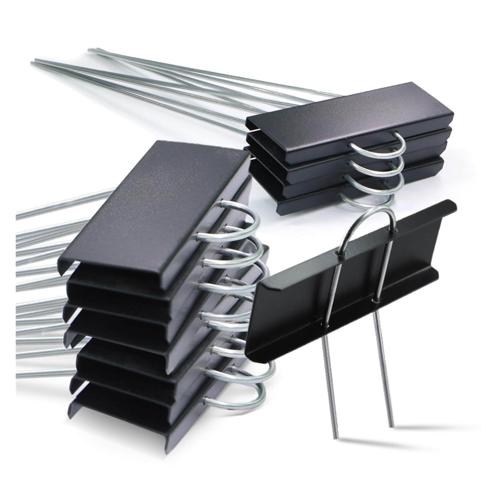 5-pakowe etykiety do zakładów metalowych typu T, 27,5 cm | Wodoodporne znaczniki roślin ze stali nierdzewnej do oznaczania sadzonek nasion w ogrodzie(Black-27.5cm)