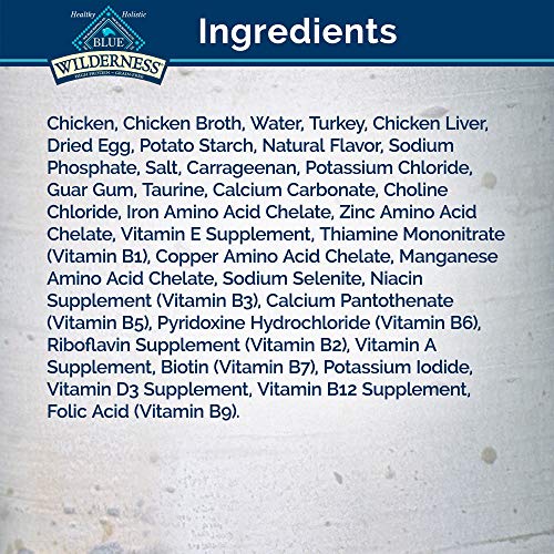 Image of Blue Buffalo Wilderness Wild Delights High Protein Grain Free, Natural Adult Flaked Wet Cat Food, Chicken & Turkey 3-oz cans (Pack of 24)