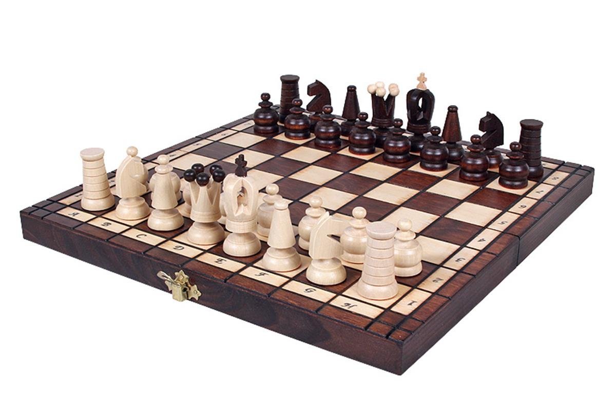 Sunrise Chess & Games - Jeu d'échecs de Voyage 'Royal Maxi' 31x31cm, avec pièces Artisanales