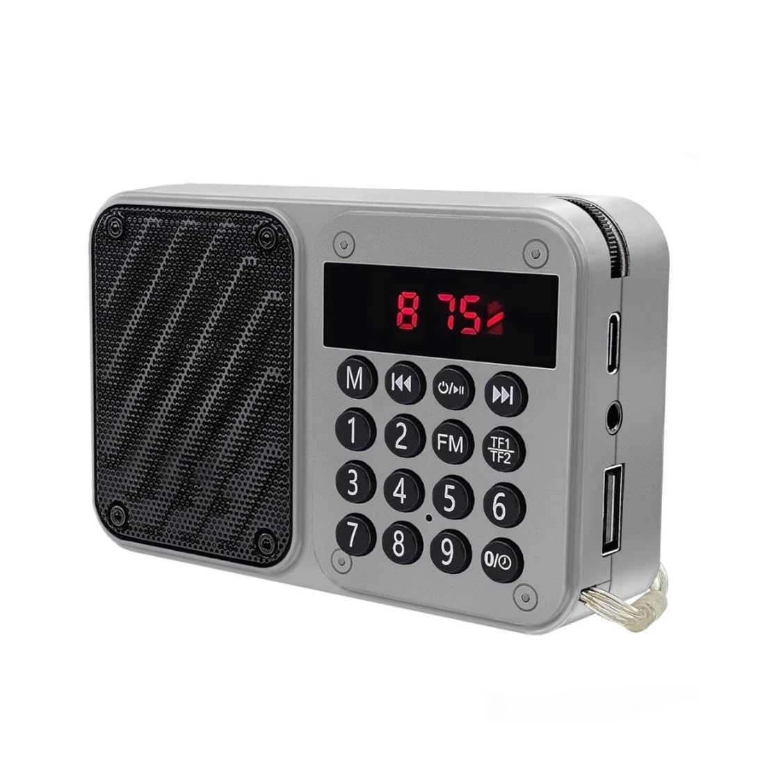 FM Radio Bluetooth Speaker with FM Recording, Powerful 6W Sound, Telescopic Antenna, USB Rechargeable Battery (Up to 12 Hours), AUX/USB/TF Card Support & Number Pad (Multicolour)-image-12