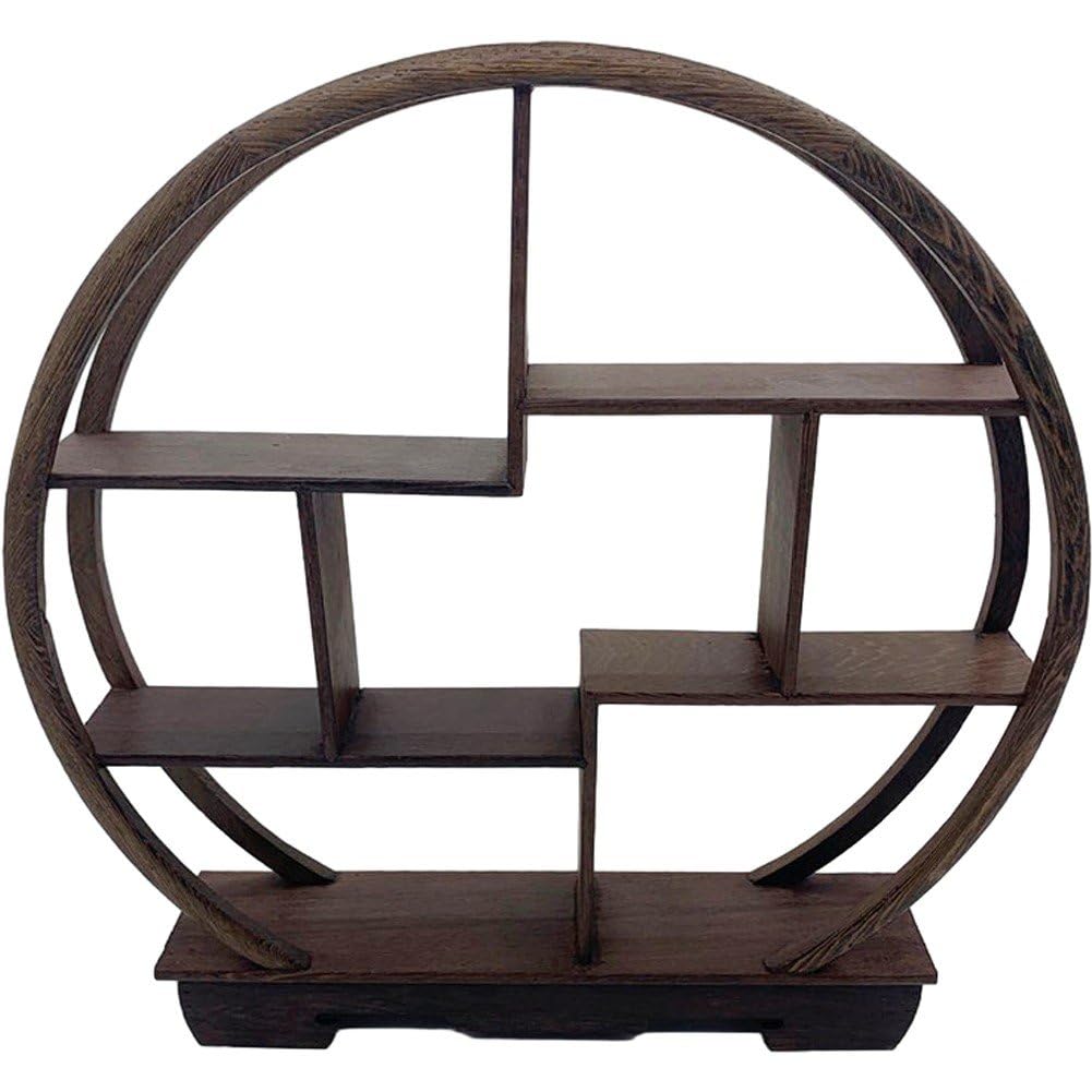 Étagère de théière en bois massif style chinois pour rangement mural d'objets d'art
