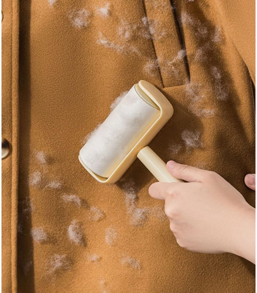 Lint Roller for Pet Hair Extra Sticky Lint Remover Yellow Cat & Dog Hair Roller for Couch Clothes Furniture Rodillo quitapelusas Fur Removal Tool