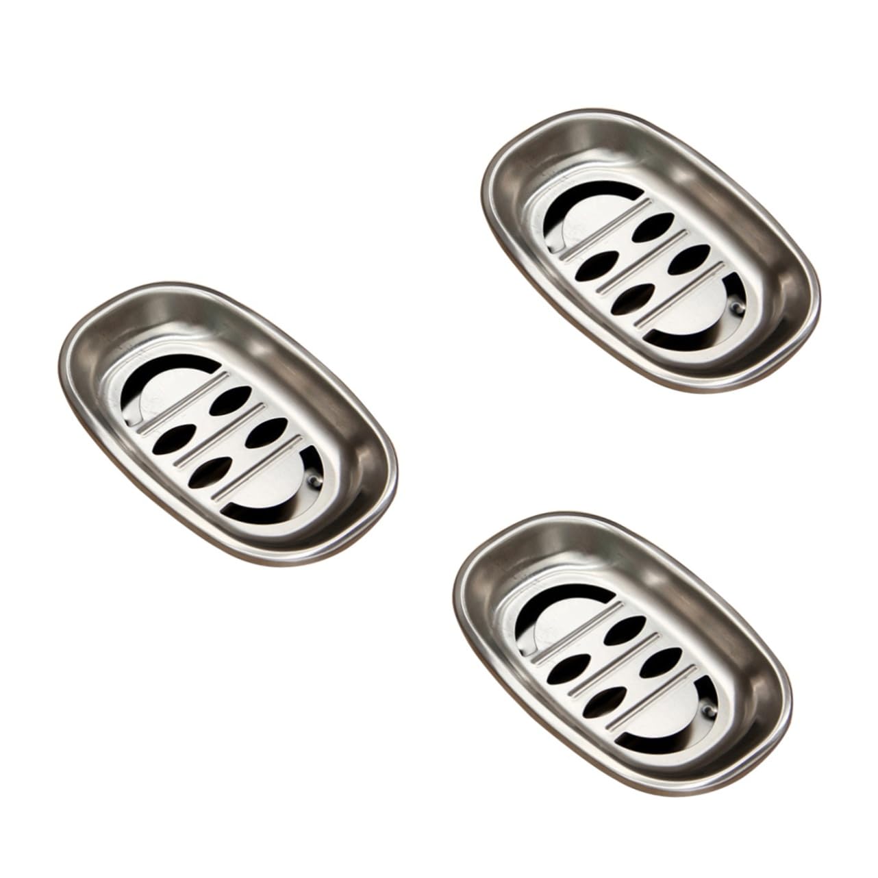 Cabilock 3 Jaboneras Elegantes de Doble Capa de Acero Inoxidable para Baño Y Cocina.
