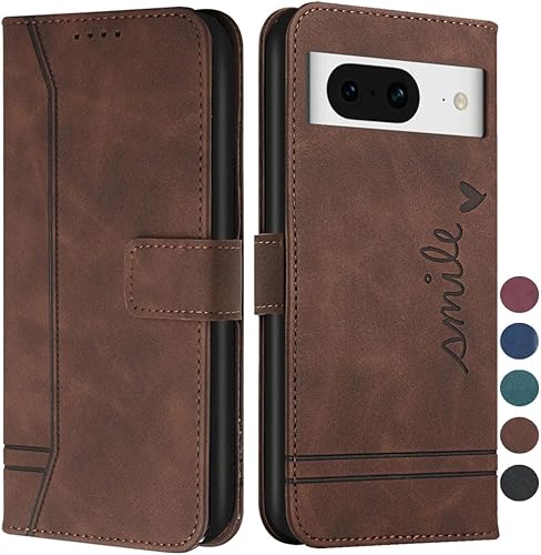 Vista 14 de Funda tipo cartera para Google Pixel 8, Google Pixel 8 con tarjetero de cuero con función atril magnética de protección completa para Google Pixel 8