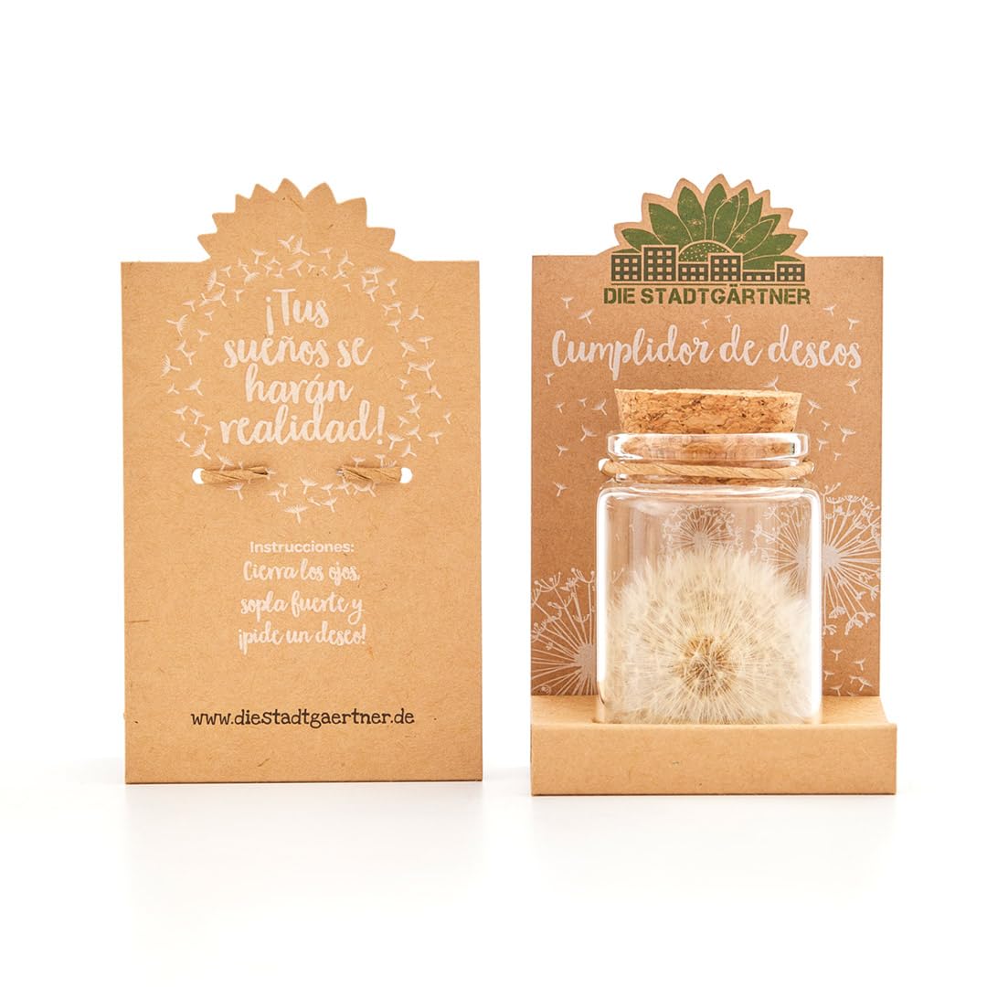 Cumple-Deseos I Verdadero Diente de León en un Frasco I Preservado de Forma Permanente I Regalo Creativo para Cualquier Ocasión I Regalo para Cumpleaños, Boda, Día de la Madre, Pascua, etc. …