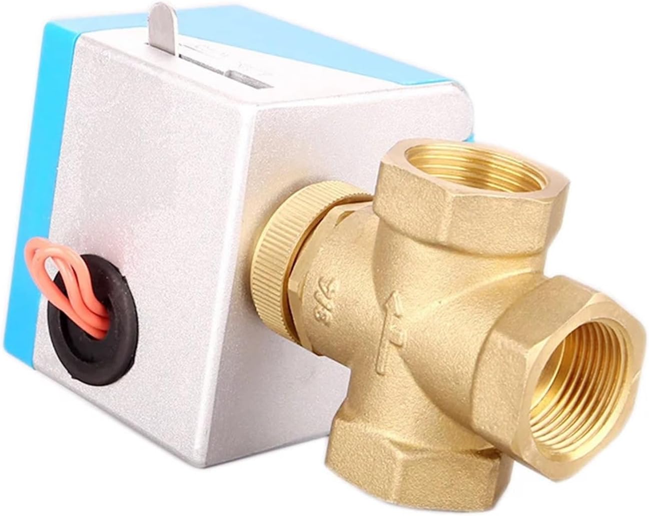1" Motorized Electric Brass Globe Valves 2 Wire AC220V Three Way Stop Shut-off Valve